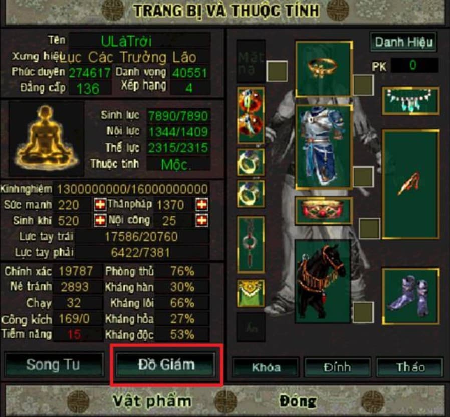 Tính Năng Đồ Giám